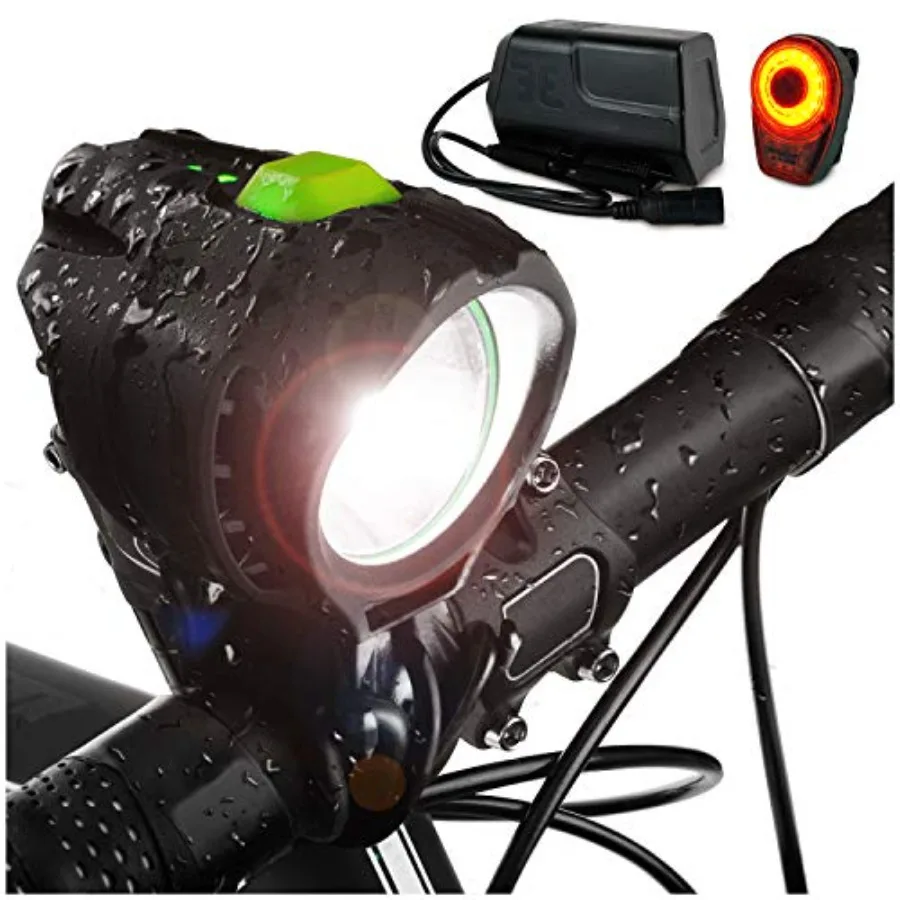 1800 Lumen Bicycle Light Set - The Stamina - Super Bright Headlight w/Quad Cree Technology and Light Weight Military Grade Nylo
1800 Lumen Bicycle Light Set - The Stamina - Super Bright Headlight w/Quad Cree Technology and Light Weight Military Grade Nylo