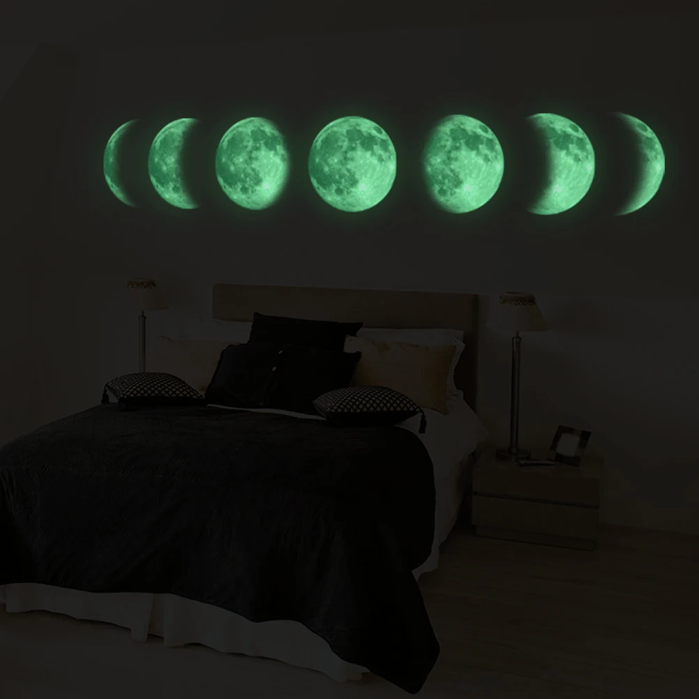 1 set Fluorescent Moon Sticker Moon Phase Wall Mural Glow Dark Decal Removable Luminous Wall Mural Kids Room Decor
1 set Fluorescent Moon Sticker Moon Phase Wall Mural Glow Dark Decal Removable Luminous Wall Mural Kids Room Decor