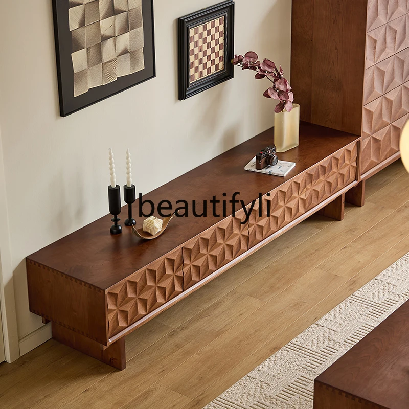 Cherry wood French medieval carved living room solid wood TV cabinet light luxury retro locker
Cherry wood French medieval carved living room solid wood TV cabinet light luxury retro locker