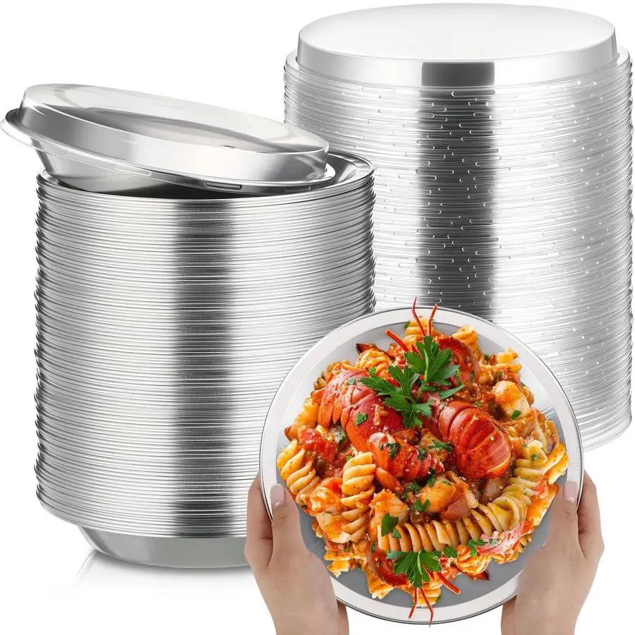 Pack 9 Inch Heavy Duty Aluminum Pie Tins Bulk with Lid, Oven and Freezer Safe Disposable Pie Pizza Pan Dessert Baking Cups Ideal
Pack 9 Inch Heavy Duty Aluminum Pie Tins Bulk with Lid, Oven and Freezer Safe Disposable Pie Pizza Pan Dessert Baking Cups Ideal