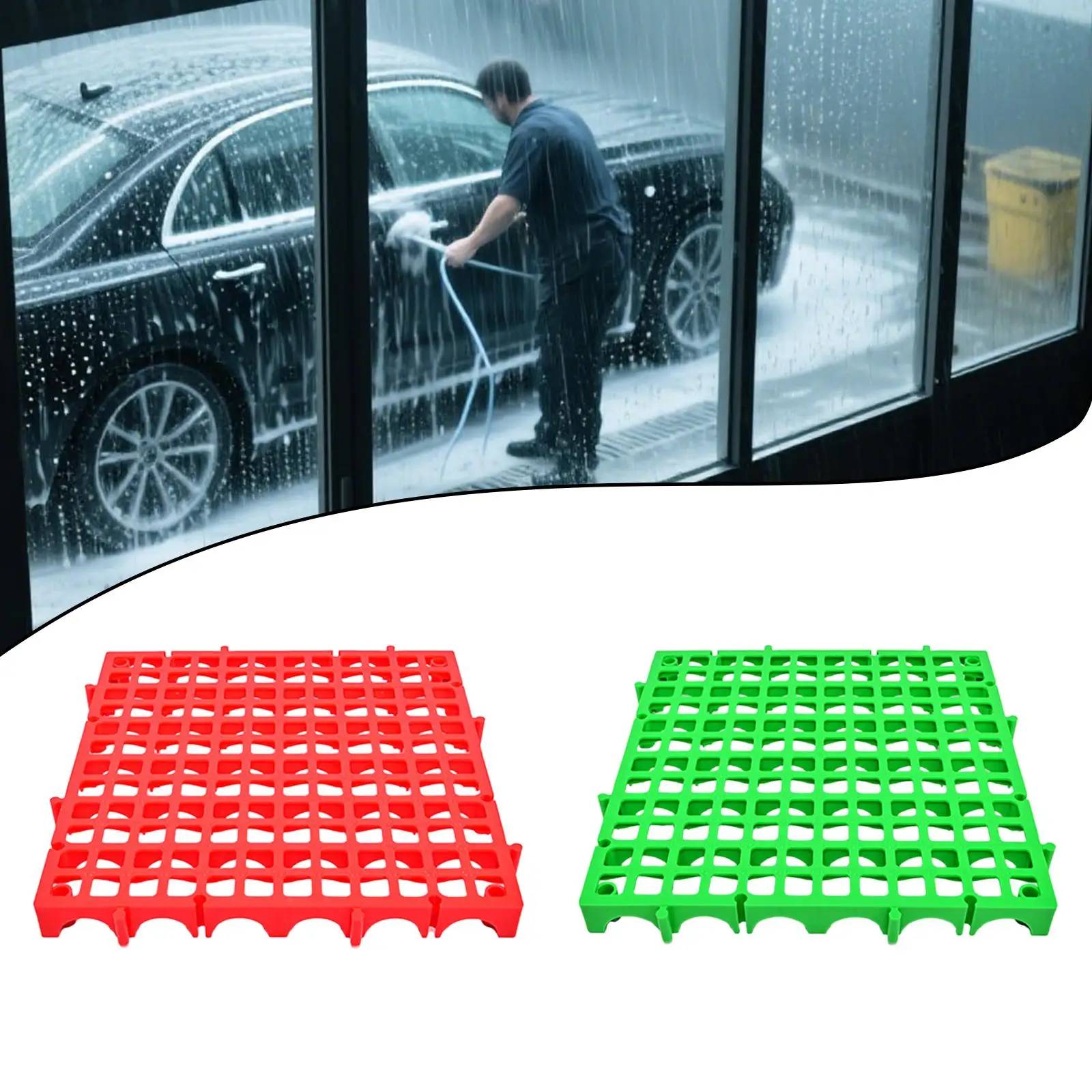 Interlocking Floor Tile 40x40x4 cm Splicing for Car Washing with Holes Grating Panel for Shower Balcony Patio Bathroom Yard
Interlocking Floor Tile 40x40x4 cm Splicing for Car Washing with Holes Grating Panel for Shower Balcony Patio Bathroom Yard