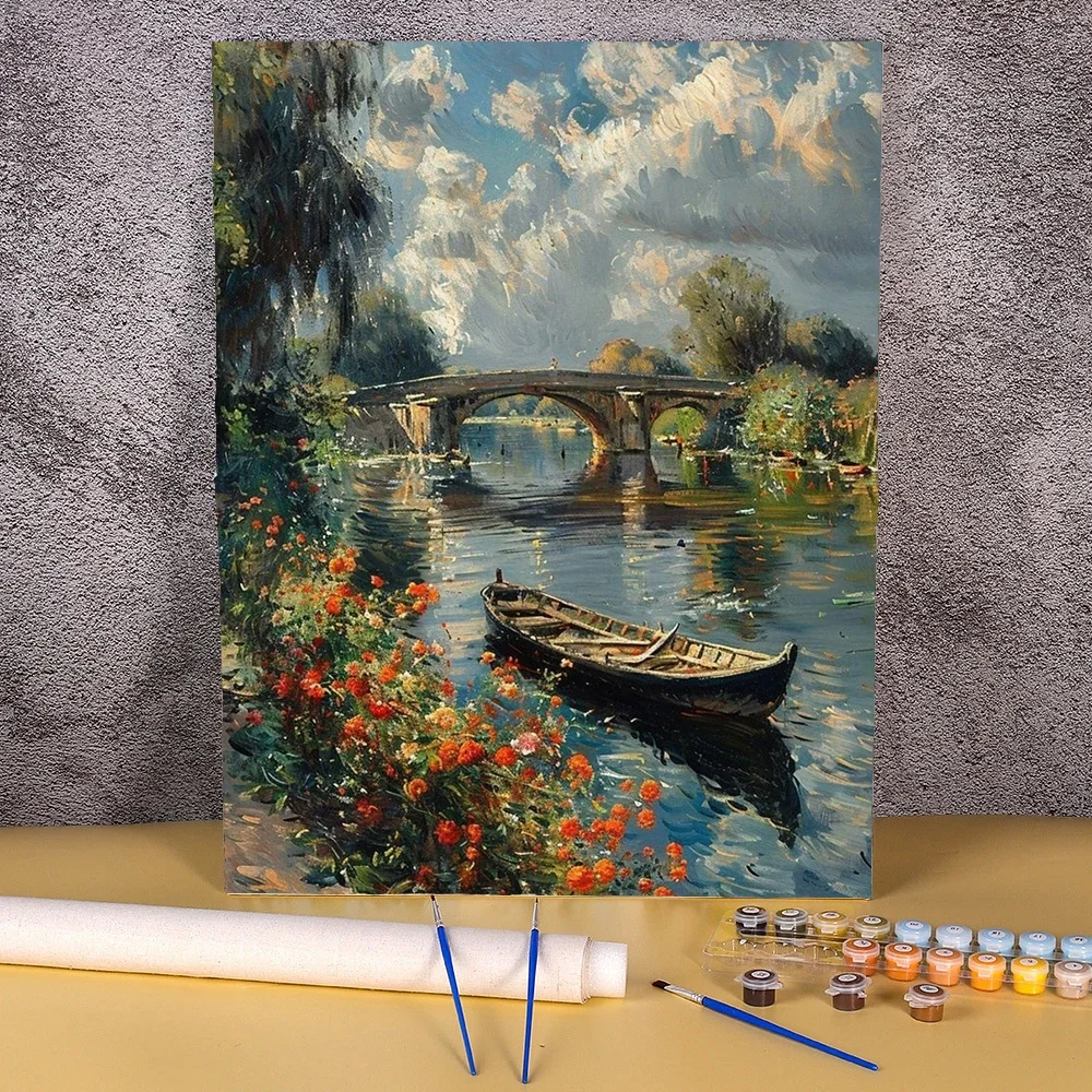 115149 By Numbers River Wooden Boat Landscape Decorative Paintings Gift For Adults Handpainted Paint Kit Wall Art Picture
115149 By Numbers River Wooden Boat Landscape Decorative Paintings Gift For Adults Handpainted Paint Kit Wall Art Picture