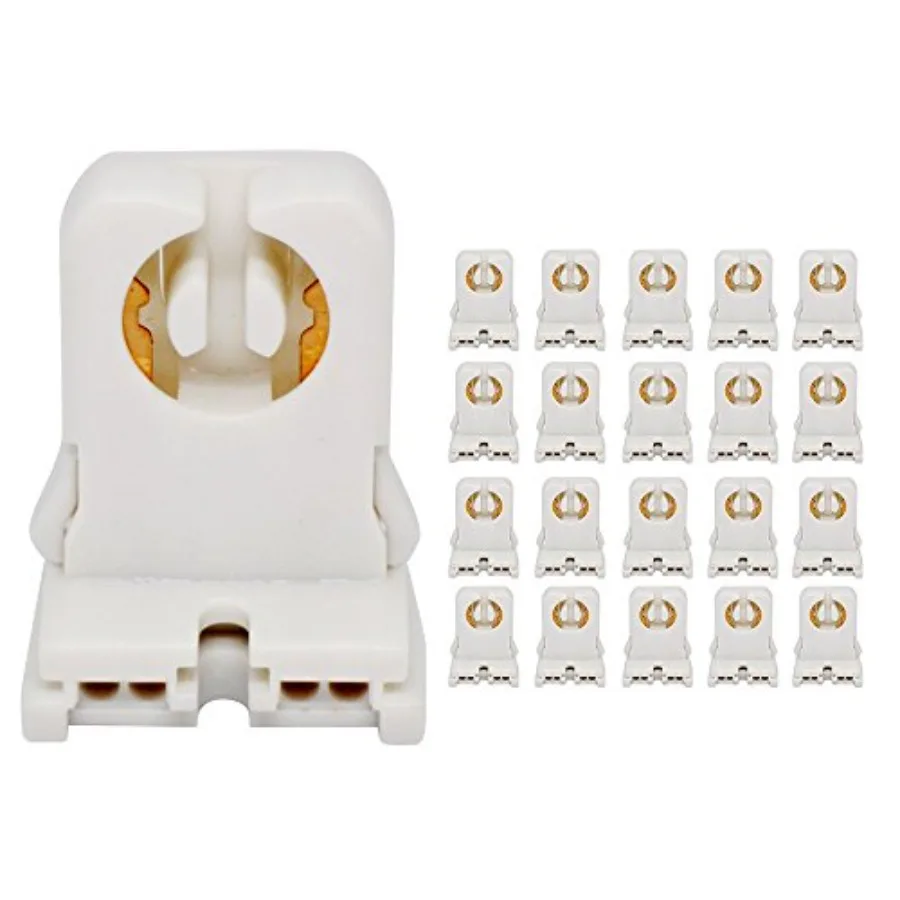 T8 LED Fluorescent Tube Lamp Holder Tombstone, Non-shunted Turn-Type G13 Base, Medium Bi-Pin Socket, for LED Fluorescent Tube R
T8 LED Fluorescent Tube Lamp Holder Tombstone, Non-shunted Turn-Type G13 Base, Medium Bi-Pin Socket, for LED Fluorescent Tube R
