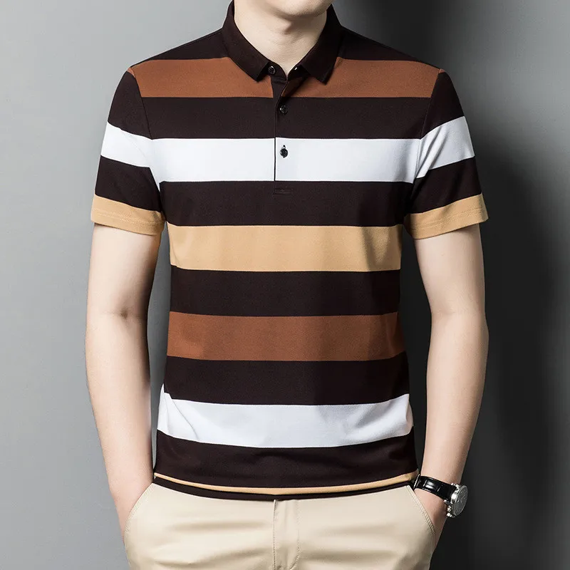 2024 Fashion Brand Men's Polo Shirt Striped Summer Clothing Streetwear Casual Korean Style Polo Shirt Homme Cotton Tops
2024 Fashion Brand Men's Polo Shirt Striped Summer Clothing Streetwear Casual Korean Style Polo Shirt Homme Cotton Tops