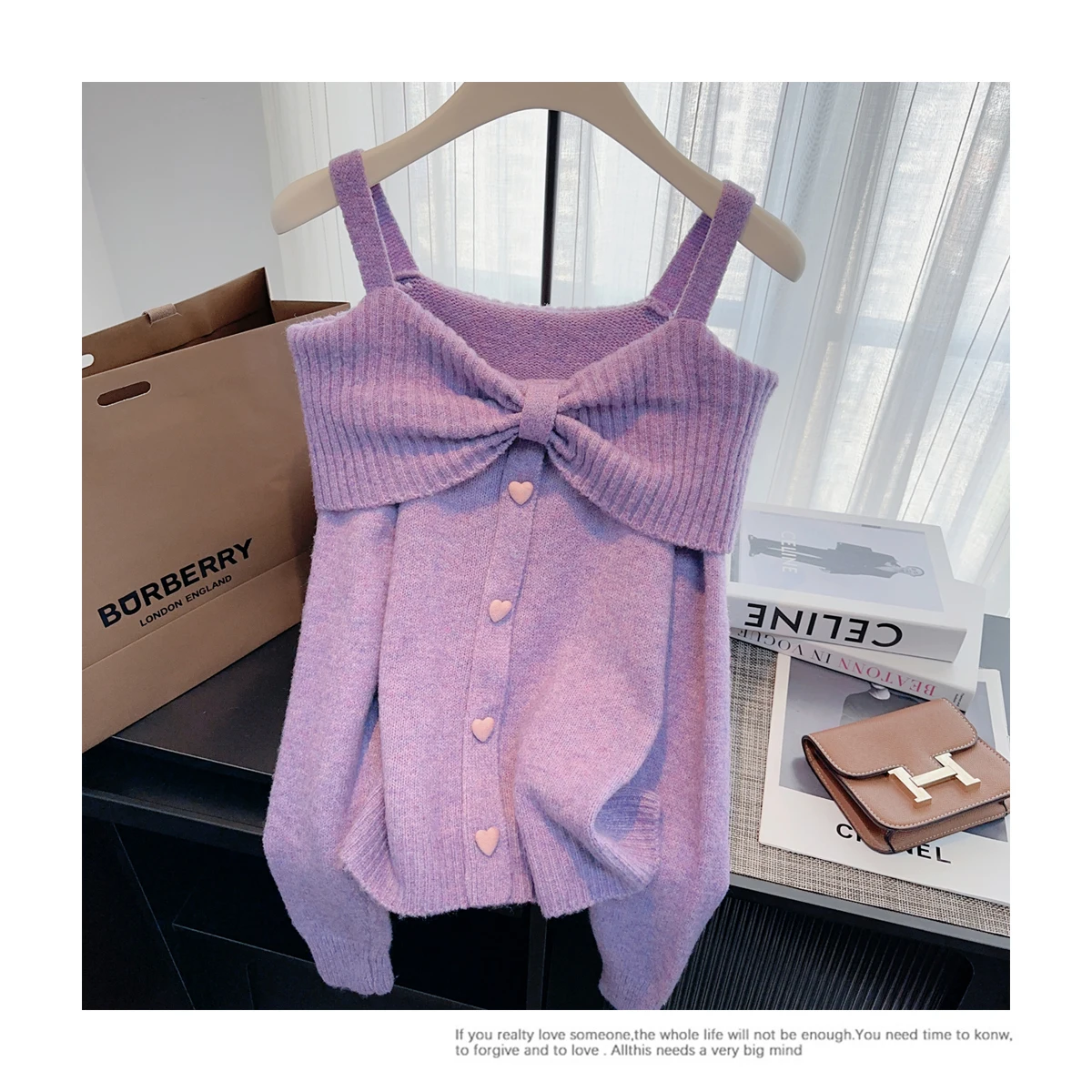 Women's Purple Bow Basic Sweet Atmosphere Chic One-Shoulder Sweater Spring And Autumn New Niche Design Gentle Tide All-Match Top
Women's Purple Bow Basic Sweet Atmosphere Chic One-Shoulder Sweater Spring And Autumn New Niche Design Gentle Tide All-Match Top