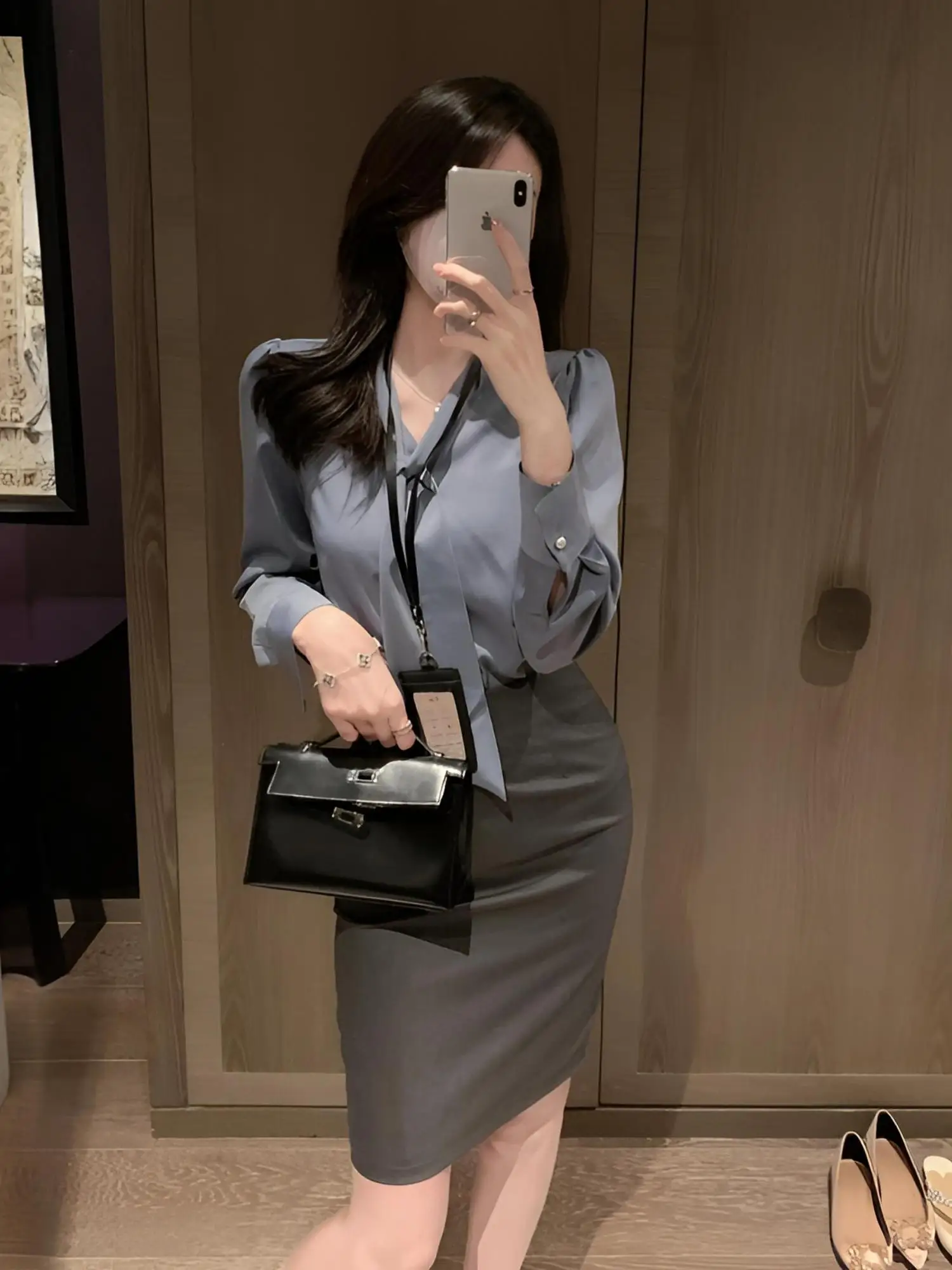 Early Autumn Commute Light Maturi Sle Profional OL Personali Wrap Skirt ey Blue Sa irt Set High Waist Cotton B...
Early Autumn Commute Light Maturi Sle Profional OL Personali Wrap Skirt ey Blue Sa irt Set High Waist Cotton B...