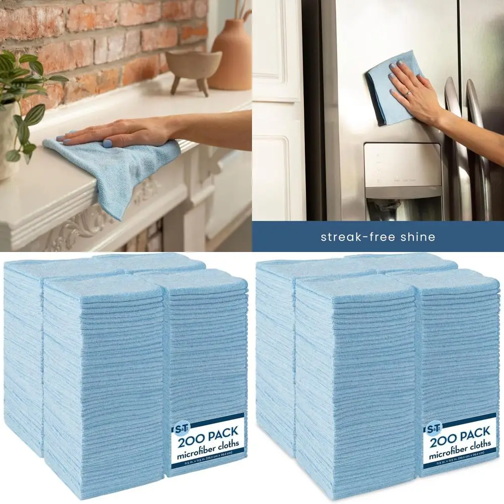 200 штук светло-голубых салфеток из микрофибры, многоразовые полотенца для дома и автомобиля, 11,5 x 11,5 дюймов
200 штук светло-голубых салфеток из микрофибры, многоразовые полотенца для дома и автомобиля, 11,5 x 11,5 дюймов