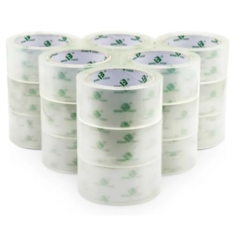 Clear Silent Packing Tape 18 Rolls NO Noise Quiet Tape Refill Rolls for Shipping Moving and Packaging 2.4Mil 1.88Inch 55Yards
Clear Silent Packing Tape 18 Rolls NO Noise Quiet Tape Refill Rolls for Shipping Moving and Packaging 2.4Mil 1.88Inch 55Yards