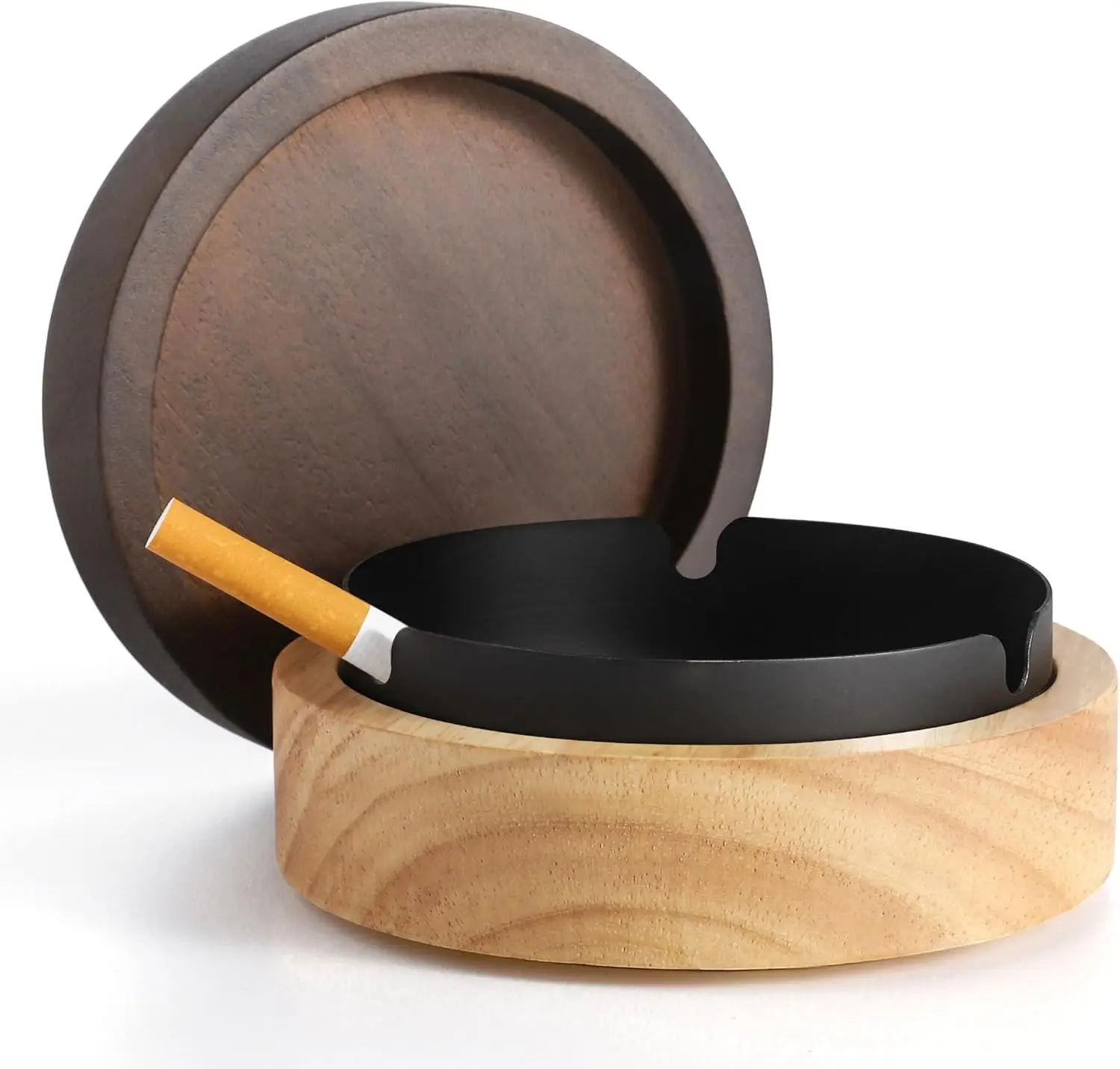Cute Wooden Lid Ashtray, Stainless Steel, Windproof, Indoor/Outdoor Use.
Cute Wooden Lid Ashtray, Stainless Steel, Windproof, Indoor/Outdoor Use.