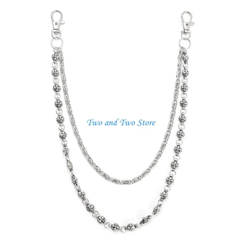HX6F Rebellious Harajuku Inspired Waist Chain For Jeans Double Layer Alloy Iron Hip Hop Body Jewelry for Streetwear Outfits
HX6F Rebellious Harajuku Inspired Waist Chain For Jeans Double Layer Alloy Iron Hip Hop Body Jewelry for Streetwear Outfits