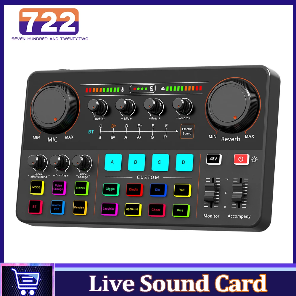 BB P300 Live Sound Card Voice Changer Audio Mixer dj Mixer Game Voice Podcast Live Streaming Podcast Accessories dj Controller
BB P300 Live Sound Card Voice Changer Audio Mixer dj Mixer Game Voice Podcast Live Streaming Podcast Accessories dj Controller