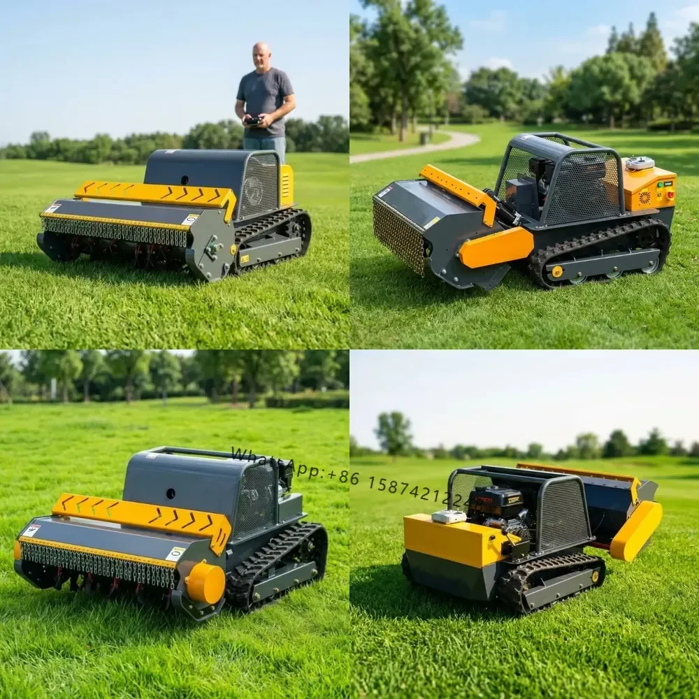 Remote Control Crawler Lawn Mower Engine Grass Cutting Machine 80cm 100cm 120cm for Slope Orchard Farm Strong
Remote Control Crawler Lawn Mower Engine Grass Cutting Machine 80cm 100cm 120cm for Slope Orchard Farm Strong