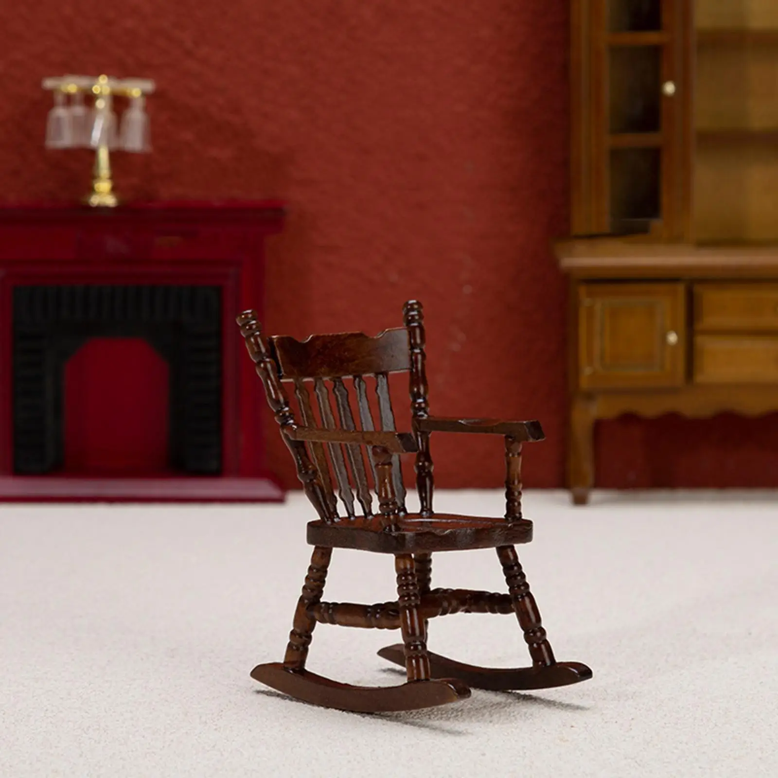 1:12 Scale Miniature Rocking Chair Home Scenery Supplies Bedroom Living Room Ornaments
1:12 Scale Miniature Rocking Chair Home Scenery Supplies Bedroom Living Room Ornaments