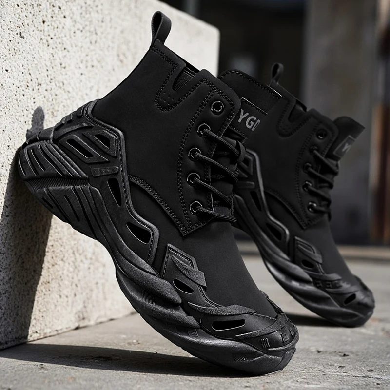Мужские тактические ботинки с ремнями для боевых тренировок, водонепроницаемые ремни, дышащая многофункциональная мотоциклетная уличная походная обувь 
Мужские тактические ботинки с ремнями для боевых тренировок, водонепроницаемые ремни, дышащая многофункциональная мотоциклетная уличная походная обувь