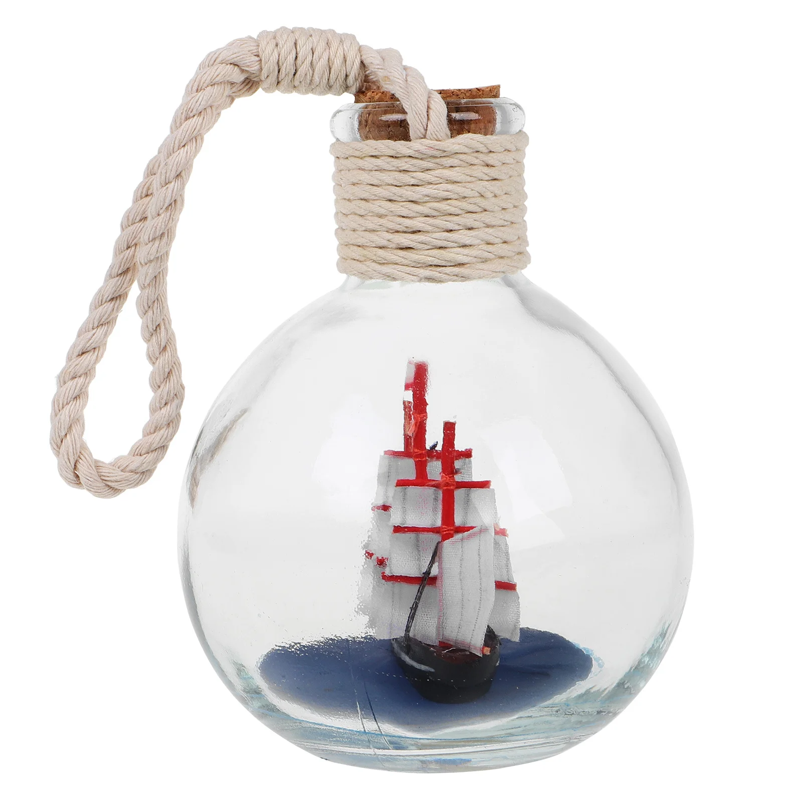 Glass Drift Bottle Ornament Mediterranean Sailboat with Hand-Tied Rope Hanging Decor for Coastal Home Wedding Party Nautical
Glass Drift Bottle Ornament Mediterranean Sailboat with Hand-Tied Rope Hanging Decor for Coastal Home Wedding Party Nautical