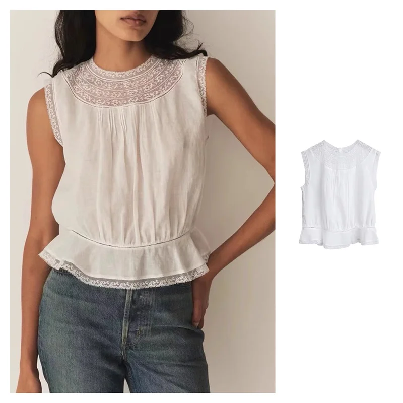 Легкий льняной жилет в стиле пэчворк, кружевной лоскутный жилет, весна 2021, женский французский жилет прямого кроя, круглый, защита от ультрафиолета 
Легкий льняной жилет в стиле пэчворк, кружевной лоскутный жилет, весна 2021, женский французский жилет прямого кроя, круглый, защита от ультрафиолета