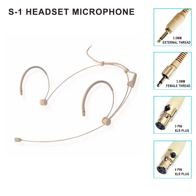 Mini beige headset microphone for wireless body pack wired communication
Mini beige headset microphone for wireless body pack wired communication
