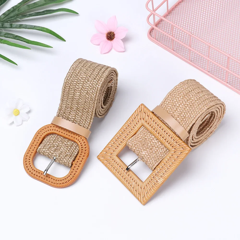 Round Wooden Buckle Dress Belt For Women Elastic Straw Belt Casual Braided Wide Strap Woven Girls PP Fashion Female Designer
Round Wooden Buckle Dress Belt For Women Elastic Straw Belt Casual Braided Wide Strap Woven Girls PP Fashion Female Designer