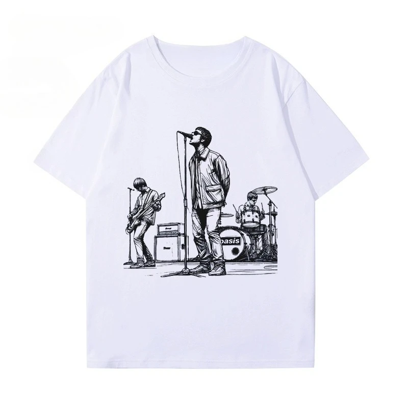 Футболка с альбомом Oasis Band, мужская и женская летняя американская винтажная одежда с короткими рукавами и граффити в британском стиле, повседневный топ, популярный
Футболка с альбомом Oasis Band, мужская и женская летняя американская винтажная одежда с короткими рукавами и граффити в британском стиле, повседневный топ, популярный