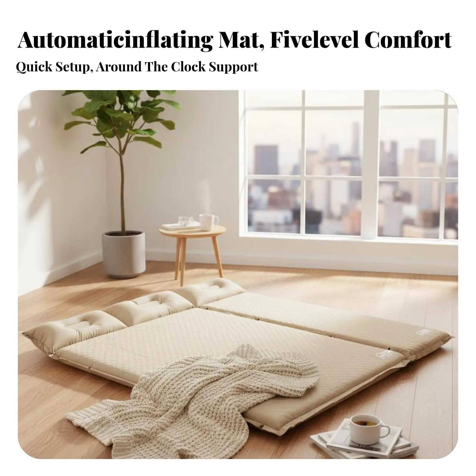 Camping Inflatable Mattress, Outdoor Automatic Air Bed, Thick Ground Pad for Tent, Home, Outings, Built-in Pillow
Camping Inflatable Mattress, Outdoor Automatic Air Bed, Thick Ground Pad for Tent, Home, Outings, Built-in Pillow