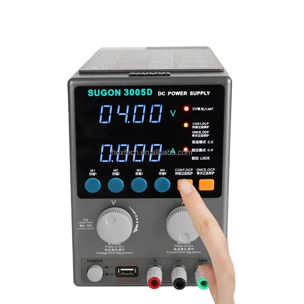 SUGON 3005D Регулируемый источник питания постоянного тока для мобильных инструментов для ремонта Регулируемый источник питания постоянного тока
SUGON 3005D Регулируемый источник питания постоянного тока для мобильных инструментов для ремонта Регулируемый источник питания постоянного тока