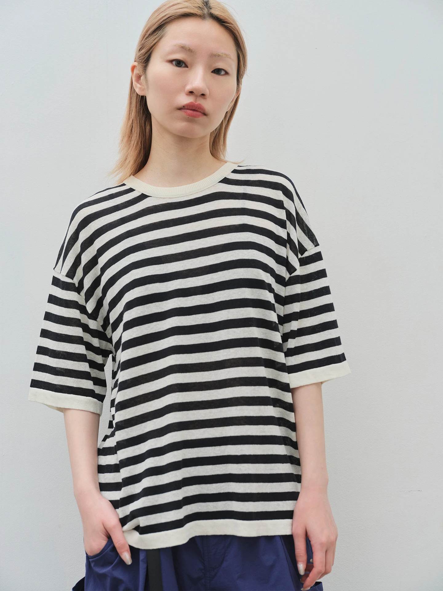 Cotton Linen Blend Knitted T-Shirt Short Sleeve Striped Loose Fit Casual Style Spring Summer New Arrival Women's Top
Cotton Linen Blend Knitted T-Shirt Short Sleeve Striped Loose Fit Casual Style Spring Summer New Arrival Women's Top