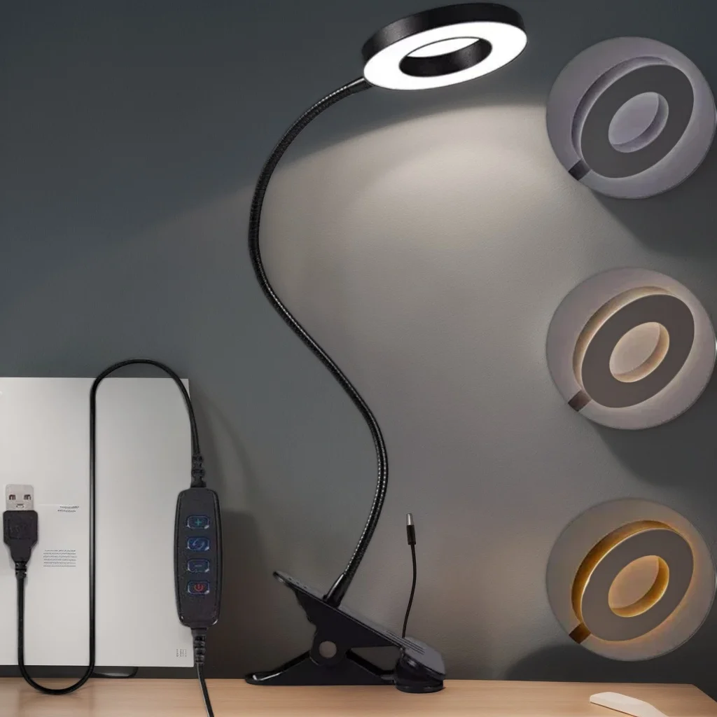 Flexible USB Reading Lamp - 48 LED Clip Light with 3 Color Modes & Eye-Care Anti-Flicker Technology
Flexible USB Reading Lamp - 48 LED Clip Light with 3 Color Modes & Eye-Care Anti-Flicker Technology