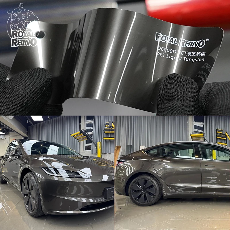Liquid Tungsten vinyl wrap film liquid grey vinyl film PET liner for car wrapping
Liquid Tungsten vinyl wrap film liquid grey vinyl film PET liner for car wrapping