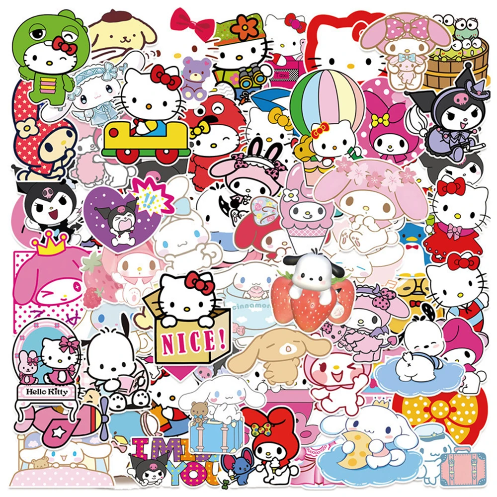 10/30/50pcs Kawaii Cartoon Sanrio Series Stickers Cute Hello Kitty My Melody Sticker Scrapbook Laptop Phone Kids DIY Decals Toy
10/30/50pcs Kawaii Cartoon Sanrio Series Stickers Cute Hello Kitty My Melody Sticker Scrapbook Laptop Phone Kids DIY Decals Toy