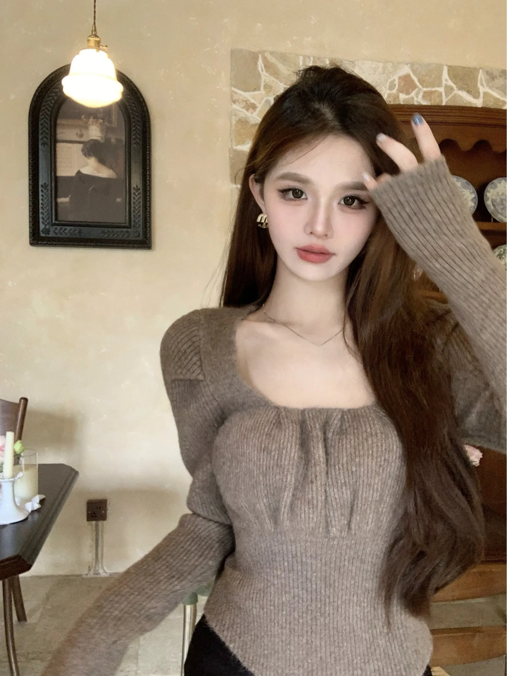 Женская трикотажная кофта с квадратным вырезом, утепленная, универсальная, для осени и зимы, из мягкого полиэстера
Женская трикотажная кофта с квадратным вырезом, утепленная, универсальная, для осени и зимы, из мягкого полиэстера