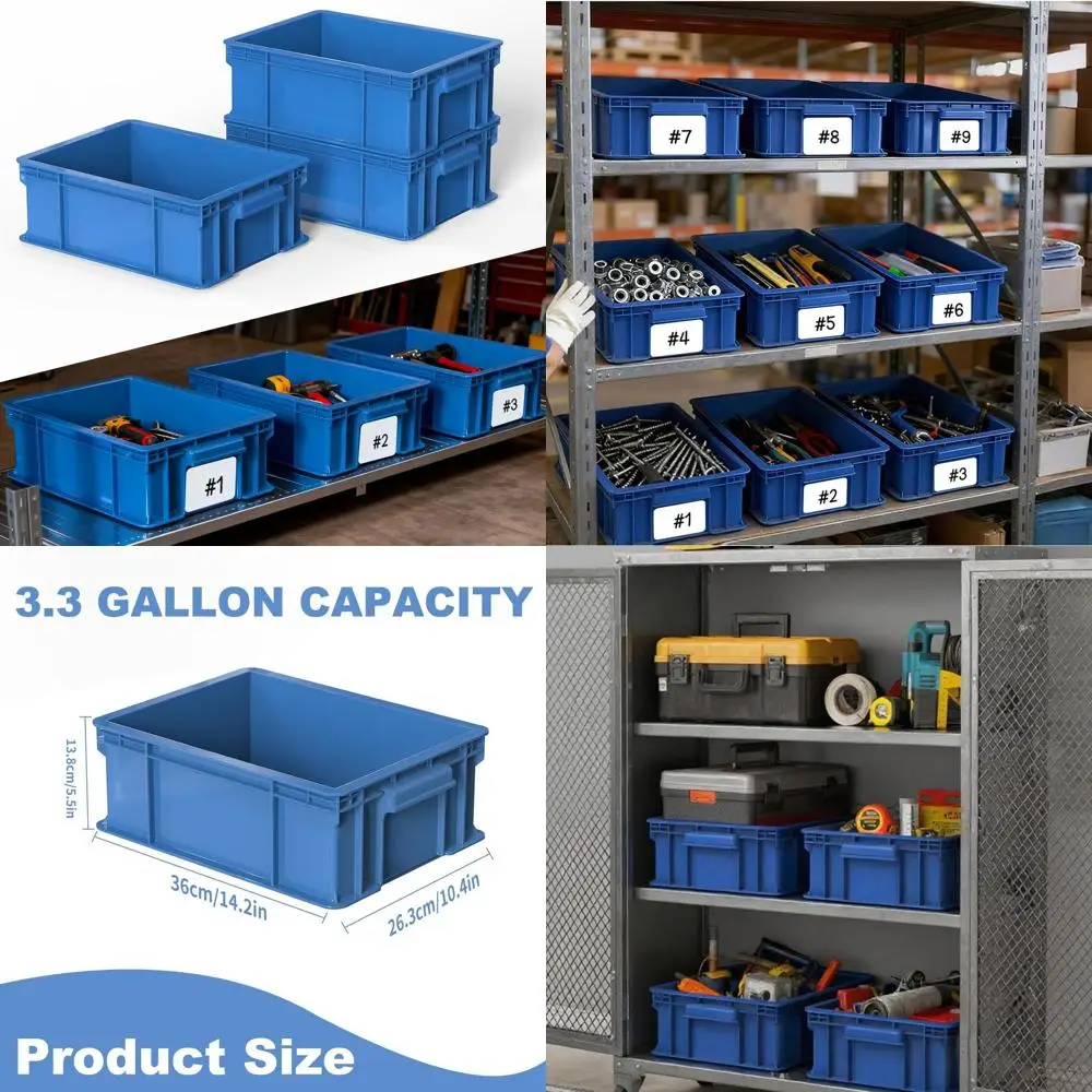 Синие штабелируемые сверхпрочные пластиковые контейнеры для хранения инструментов, деталей и блоков переменного тока в мастерских и гаражах
Синие штабелируемые сверхпрочные пластиковые контейнеры для хранения инструментов, деталей и блоков переменного тока в мастерских и гаражах