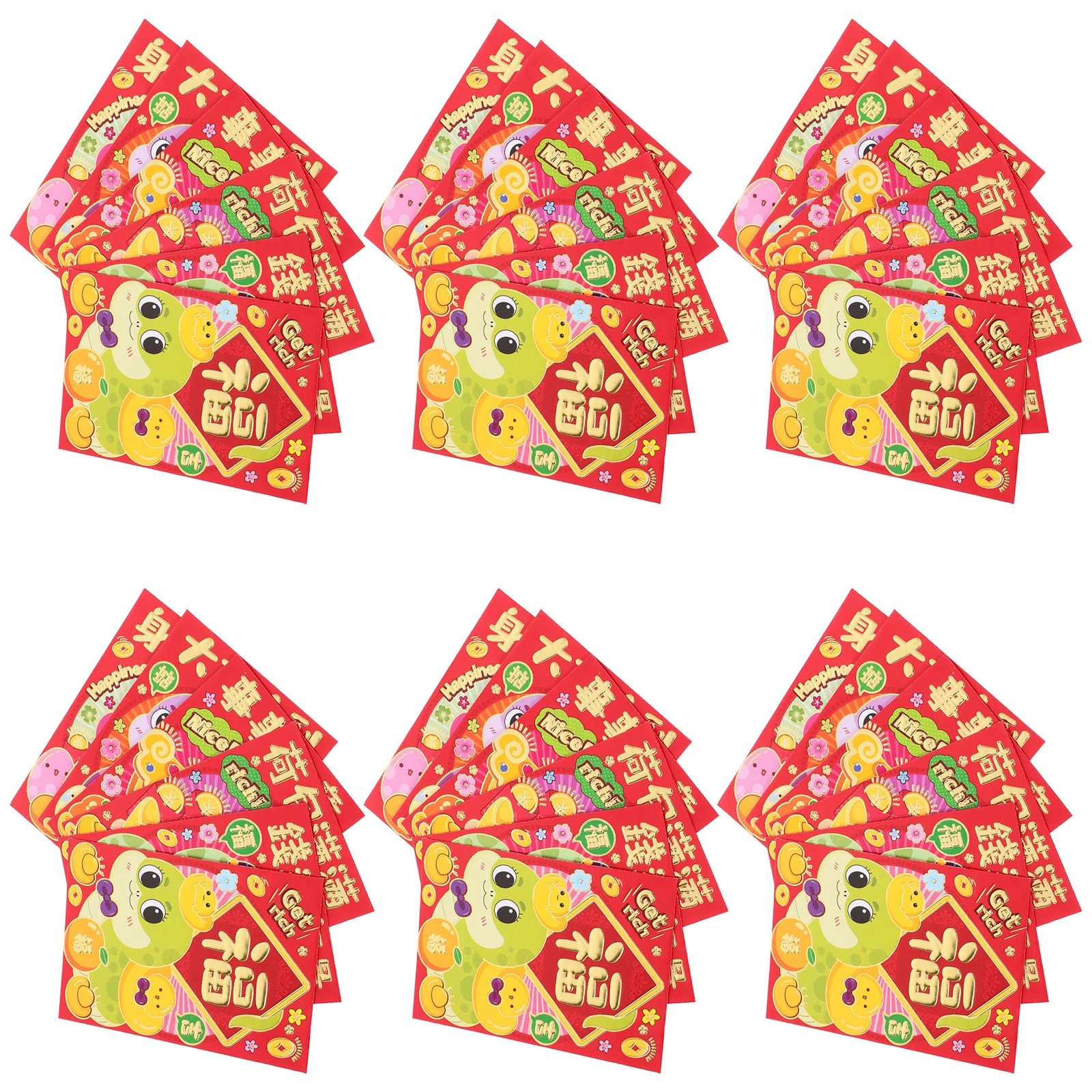 36pcs Cartoon Red Envelopes Adorable Design Lucky Money Bags Paper Material Chinese New Year Small Gifts Packaging Envelopes
36pcs Cartoon Red Envelopes Adorable Design Lucky Money Bags Paper Material Chinese New Year Small Gifts Packaging Envelopes