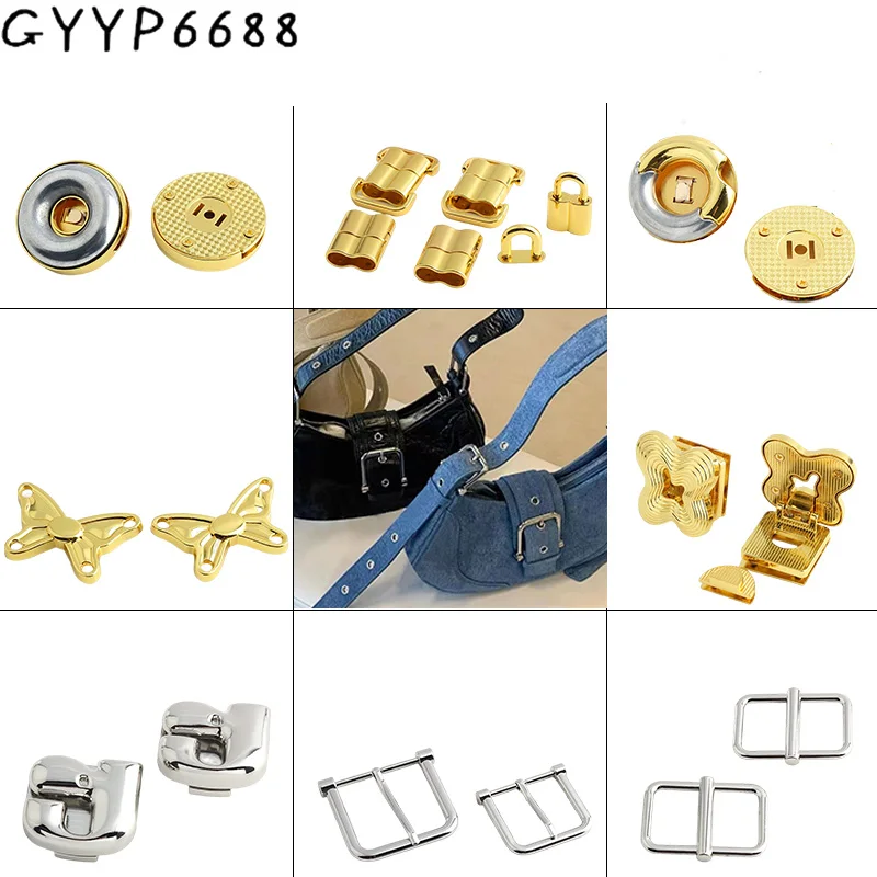 2-20Sets Metal Magnetic Locks For Bags Handbag Shoulder Purse Clasp Turn Lock Twist Lock Pin Buckles DIY Replacement Accessories
2-20Sets Metal Magnetic Locks For Bags Handbag Shoulder Purse Clasp Turn Lock Twist Lock Pin Buckles DIY Replacement Accessories