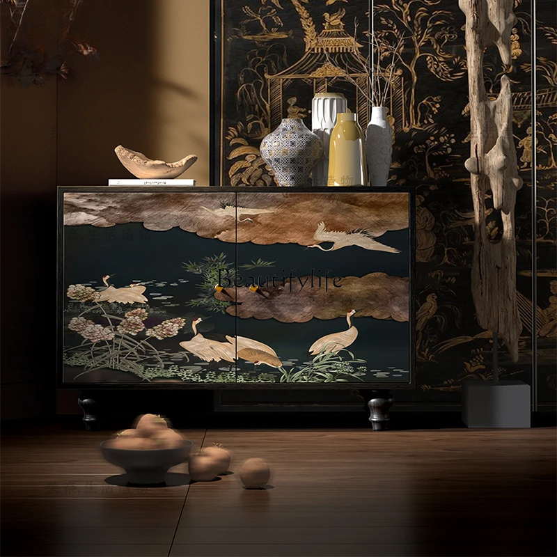 French Chinese style solid wood retro tall cabinet integrated storage locker
French Chinese style solid wood retro tall cabinet integrated storage locker