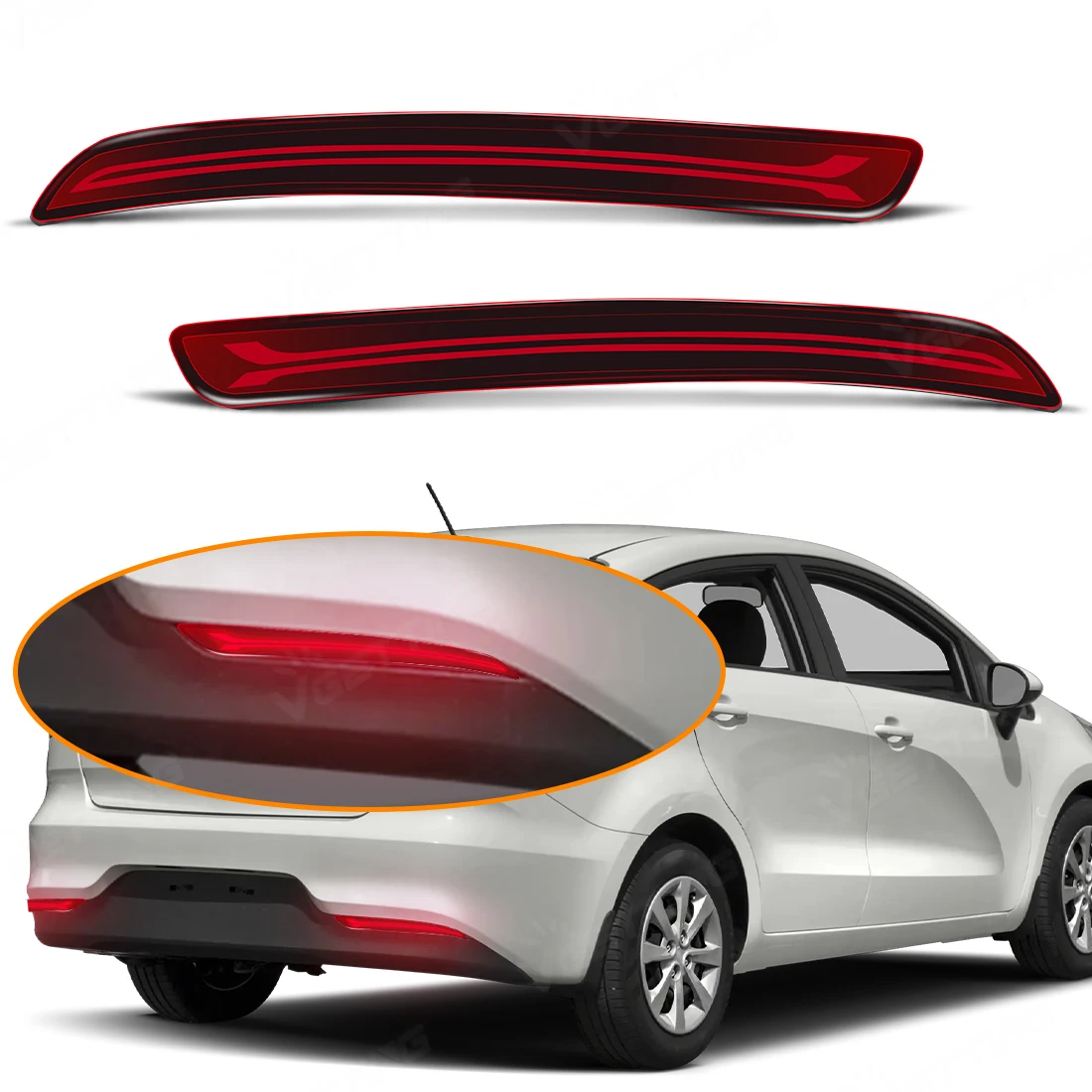 Светодиодные отражатели заднего бампера для KIA RIO Sedan 4-дверный 2012 2013 2014 2015 Тормозные динамические указатели поворота левый/правый
Светодиодные отражатели заднего бампера для KIA RIO Sedan 4-дверный 2012 2013 2014 2015 Тормозные динамические указатели поворота левый/правый