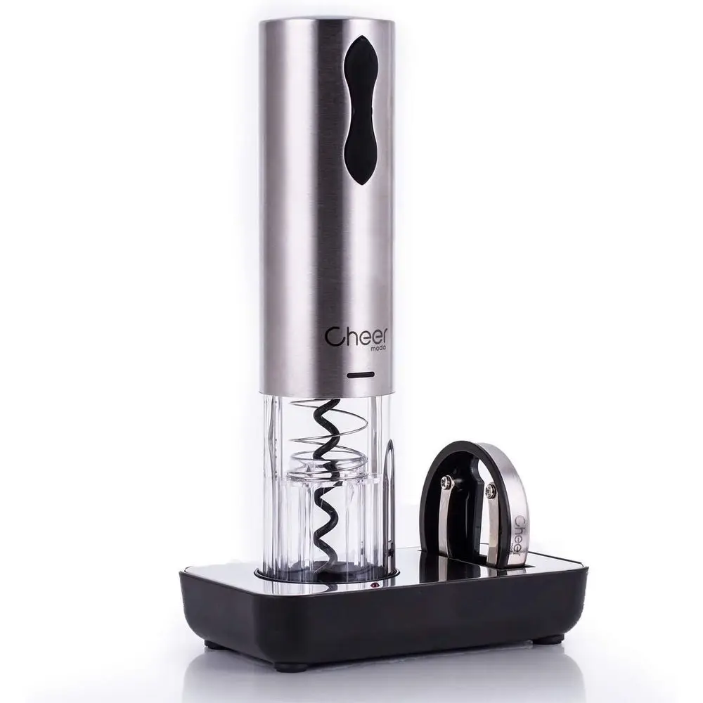 Rechargeable Stainless Steel Electric Corkscrew with Foil Cutter and Charging Base, Wine Accessories
Rechargeable Stainless Steel Electric Corkscrew with Foil Cutter and Charging Base, Wine Accessories