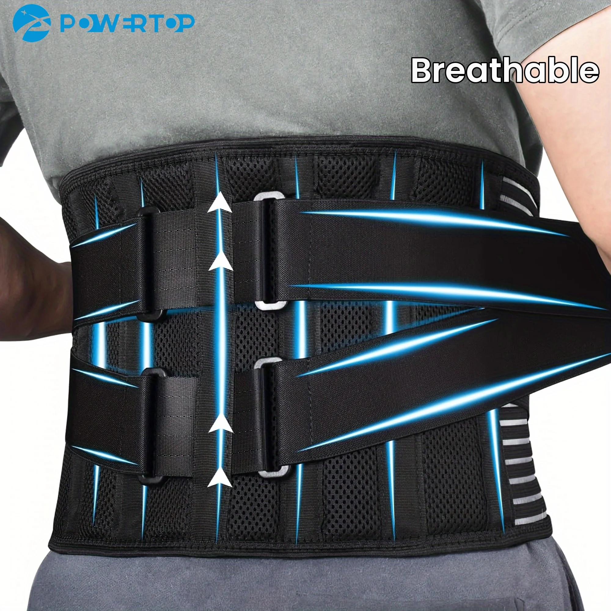 6-Point Breathable Lumbar Support Belt for Sciatica, Herniated Disc, Scoliosis with Double Adjustable Shoulder Straps
6-Point Breathable Lumbar Support Belt for Sciatica, Herniated Disc, Scoliosis with Double Adjustable Shoulder Straps