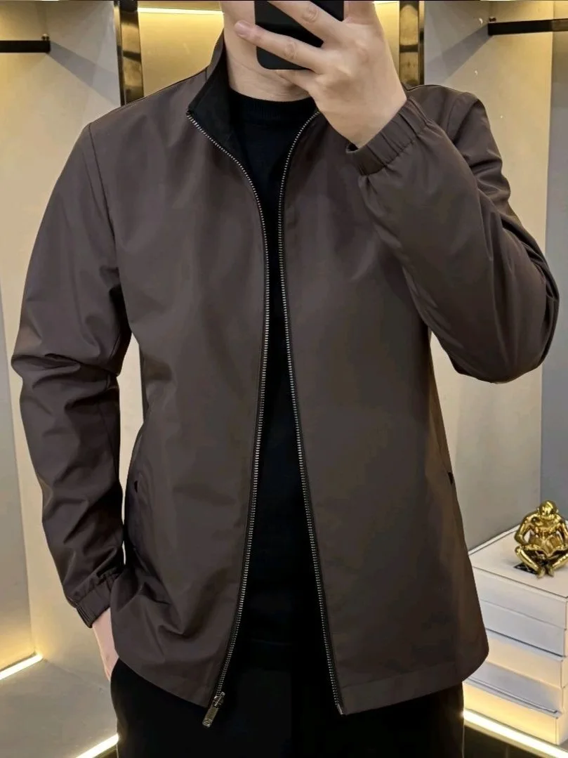 Men's Faionable Casual Stand Collar Jaet Double Sided Wear Slim Fit Spring Autumn New Sle Simple Classic Zipper Closure
Men's Faionable Casual Stand Collar Jaet Double Sided Wear Slim Fit Spring Autumn New Sle Simple Classic Zipper Closure