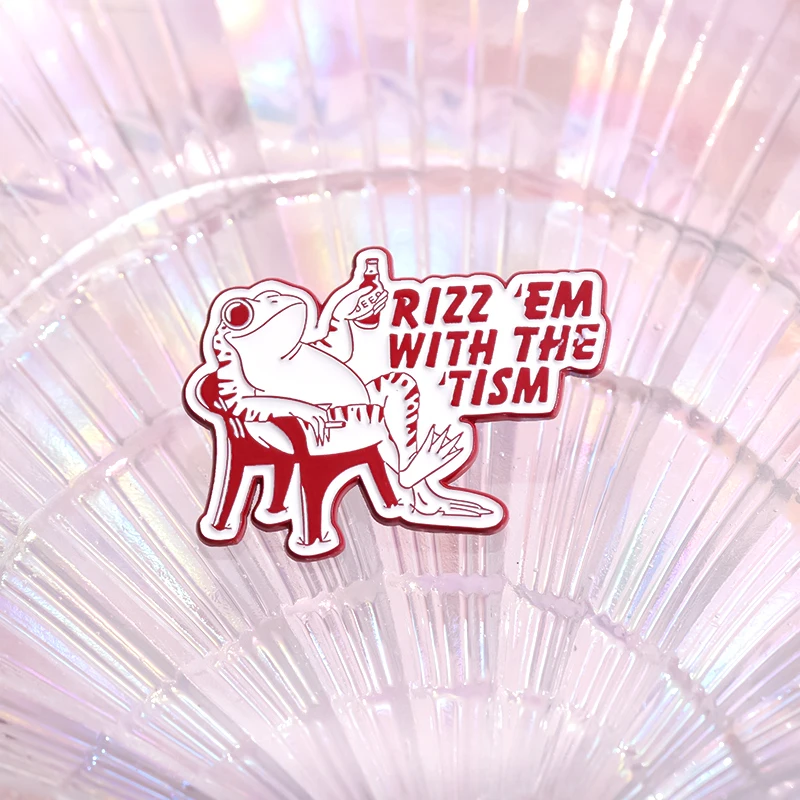 Autism Quote Rizz 'em with The Tism Enamel Pins Creative Frog Brooches Lapel Badge Accessories Animal Jewelry Gift for Friends
Autism Quote Rizz 'em with The Tism Enamel Pins Creative Frog Brooches Lapel Badge Accessories Animal Jewelry Gift for Friends