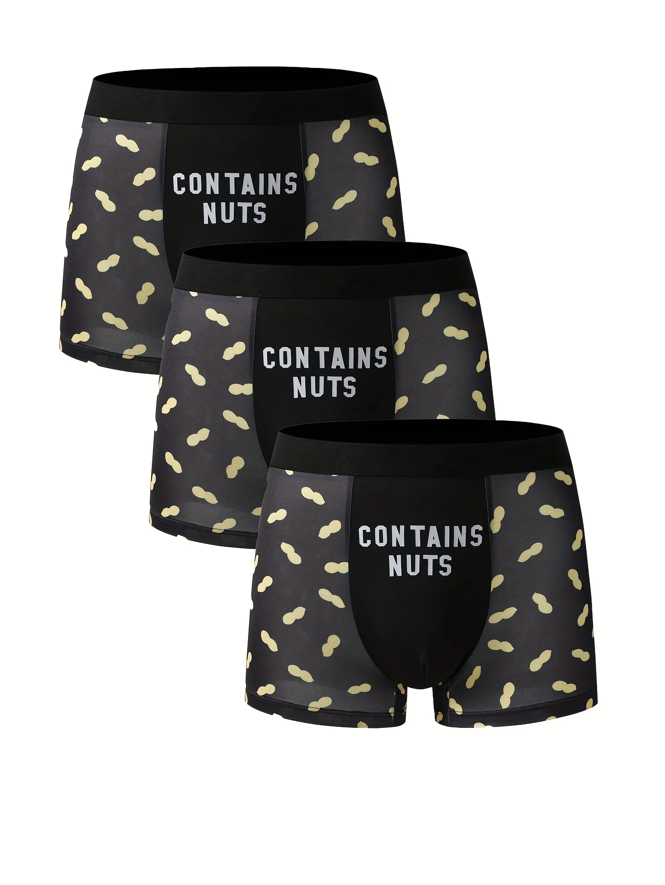 3-Pack Men's Attractive Peanut Pattern Briefs Breathable Silky Comfortable Underwear for Active Guys Flat Angle Pants
3-Pack Men's Attractive Peanut Pattern Briefs Breathable Silky Comfortable Underwear for Active Guys Flat Angle Pants