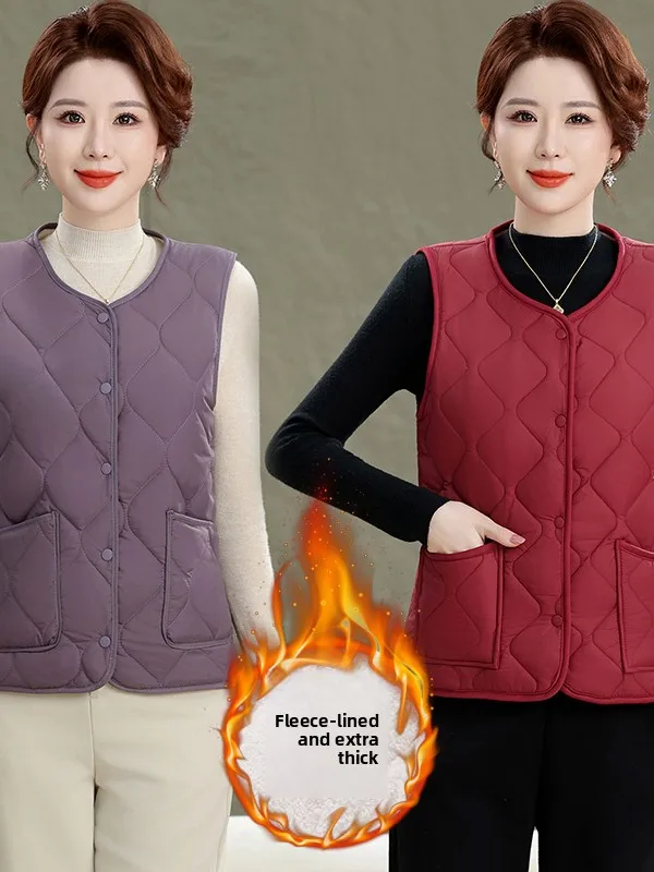 Thiened Fce Lined Cotton Vest for Women Warm Outerwear Faionable Loose Fit Polyester Fiber round Ne Single Button Cl...
Thiened Fce Lined Cotton Vest for Women Warm Outerwear Faionable Loose Fit Polyester Fiber round Ne Single Button Cl...
