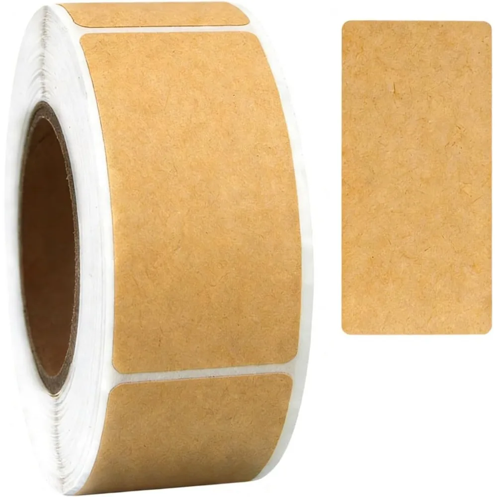 Rectangular Kraft Paper Name Tag Stickers - 1x2 Inch Labels for Yard Sale, Storage Bins, Office Planners, and File Folders
Rectangular Kraft Paper Name Tag Stickers - 1x2 Inch Labels for Yard Sale, Storage Bins, Office Planners, and File Folders