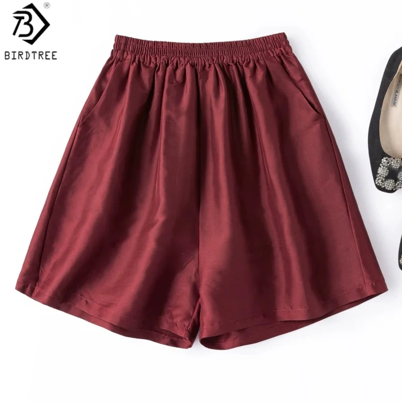 Birdtree, 100% Real Silk Solid Shorts, Women's Dupioni Silk Loose Pocket Short Pants, Elastic Waist, 2026 Summer New P66324JF
Birdtree, 100% Real Silk Solid Shorts, Women's Dupioni Silk Loose Pocket Short Pants, Elastic Waist, 2026 Summer New P66324JF