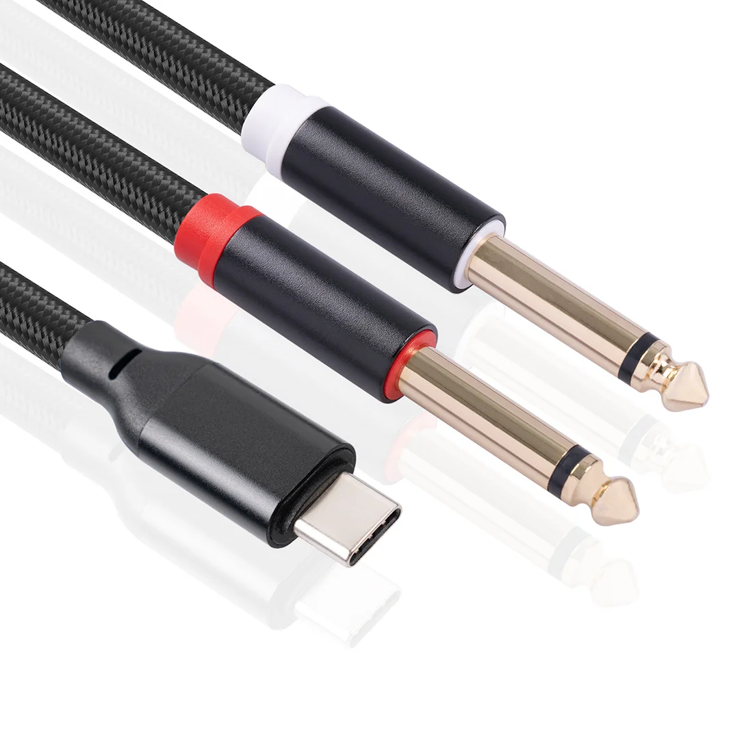 USB C к двойному аудиостереокабелю 6,35 мм типа C к двойному аудиокабелю 6,35 мм для мультимедийных динамиков смартфонов, 3,3 фута/1 метраJAS
USB C к двойному аудиостереокабелю 6,35 мм типа C к двойному аудиокабелю 6,35 мм для мультимедийных динамиков смартфонов, 3,3 фута/1 метраJAS