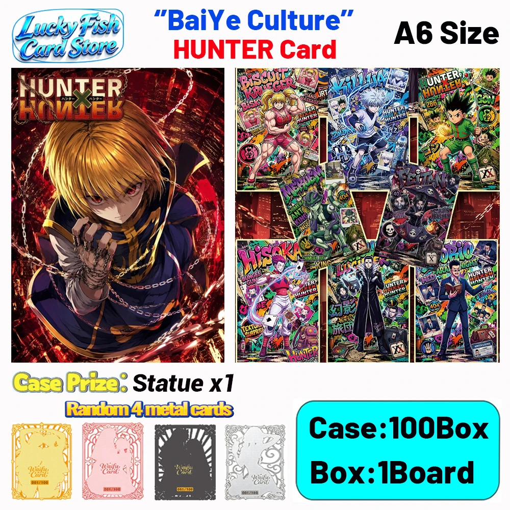 Wholesale 2026 New BaiYe Creative Studio Hunter Hunter Cards A6 Size Acrylic Boards Anime Collectibles Character Fan Gifts
Wholesale 2026 New BaiYe Creative Studio Hunter Hunter Cards A6 Size Acrylic Boards Anime Collectibles Character Fan Gifts