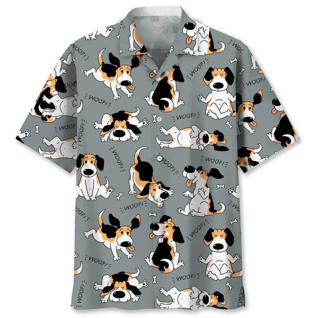 Cute puppy print Hawaiian men's short-sleeved shirt 2024 new casual lapel top fashion plus size
Cute puppy print Hawaiian men's short-sleeved shirt 2024 new casual lapel top fashion plus size