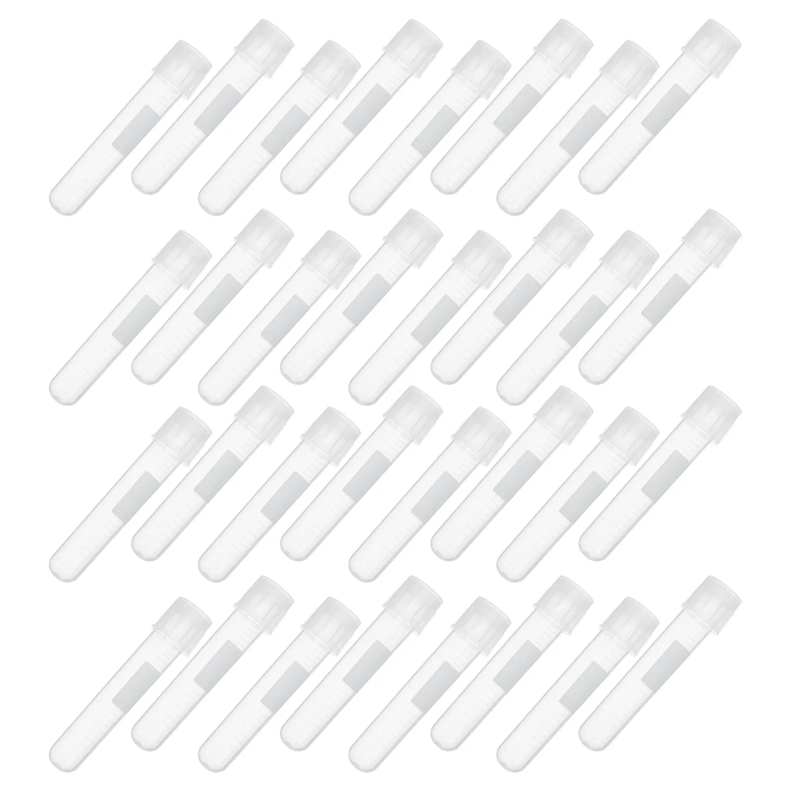 50Pcs Plastic Culture Tubes with Lids Transparent Graduated Sample Tubes for Lab Storage Liquid Sampling Microbiology Scientific
50Pcs Plastic Culture Tubes with Lids Transparent Graduated Sample Tubes for Lab Storage Liquid Sampling Microbiology Scientific