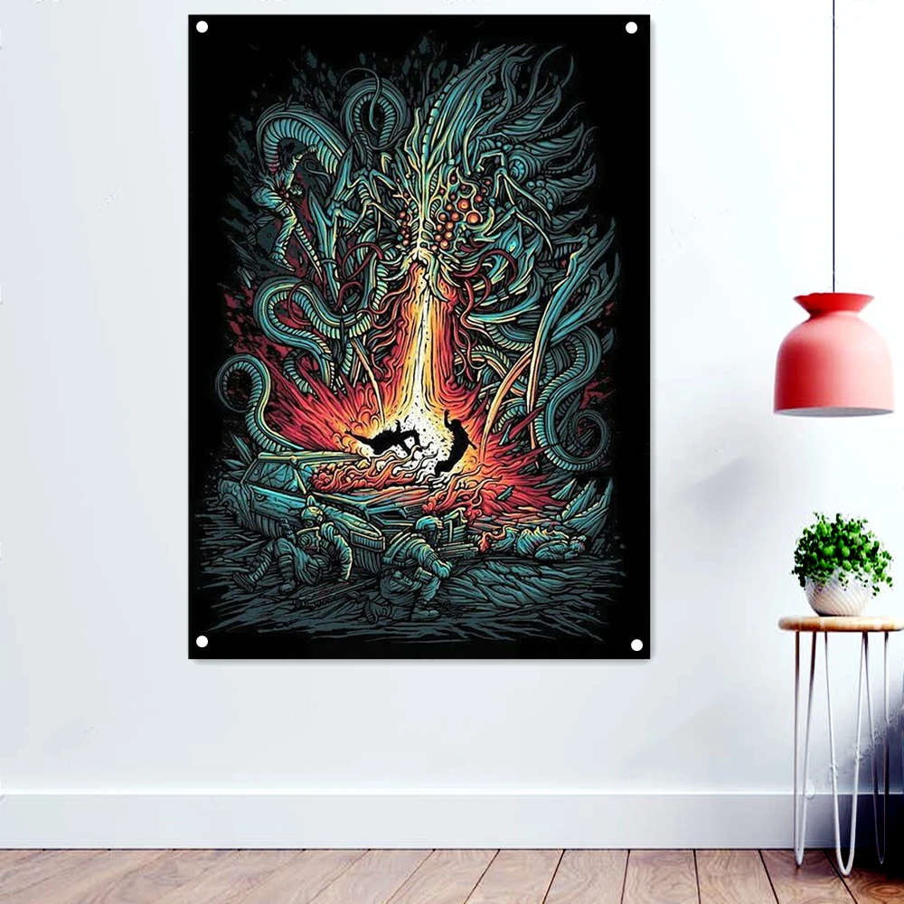 Demon Attack Dark Heavy Metal Music Artwork Banners Background Wall Hanging Cloth Disgusting Bloody Art Wallpaper Rock Flags
Demon Attack Dark Heavy Metal Music Artwork Banners Background Wall Hanging Cloth Disgusting Bloody Art Wallpaper Rock Flags