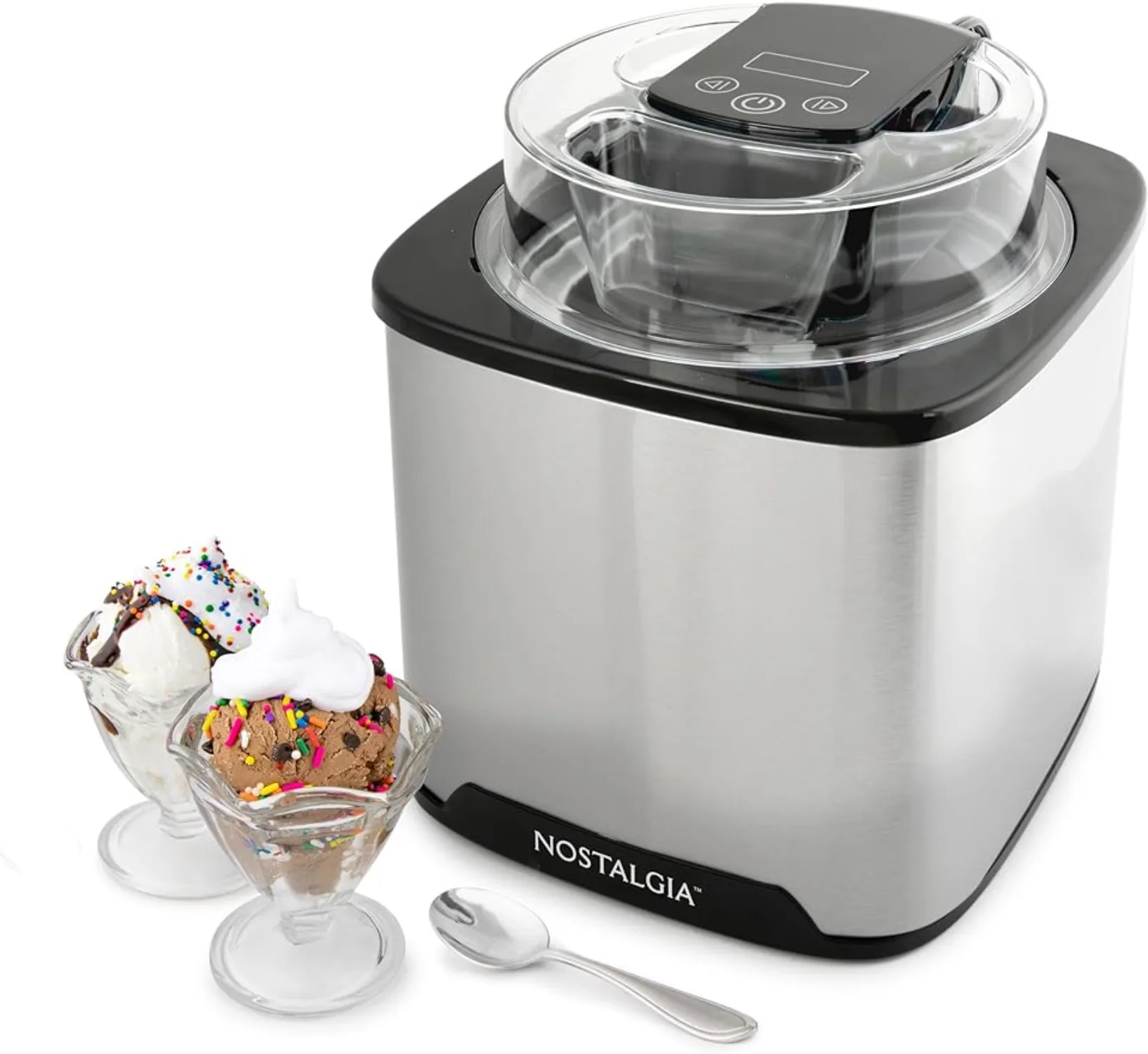 Digital Electric Ice Cream Maker Suitable for Homemade Ice Cream Without Salt or Ice Overnight Refrigeration
Digital Electric Ice Cream Maker Suitable for Homemade Ice Cream Without Salt or Ice Overnight Refrigeration