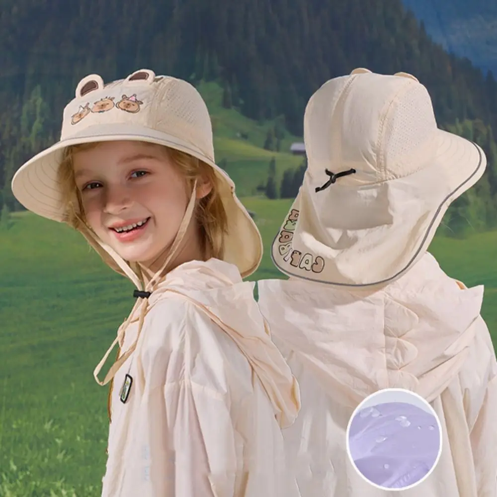 Breathable Capybara Fisherman Hat Quick Dry Cotton Kids Shawl Sun Hat Wide Brim Windproof Rope Baby Sun Protection Hat Girls
Breathable Capybara Fisherman Hat Quick Dry Cotton Kids Shawl Sun Hat Wide Brim Windproof Rope Baby Sun Protection Hat Girls